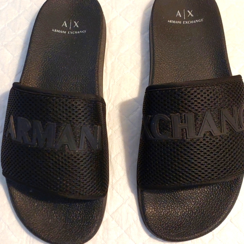 Armani Exchange men's pool slides